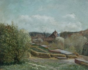Landscape with Oslo Hospital, ca 1880