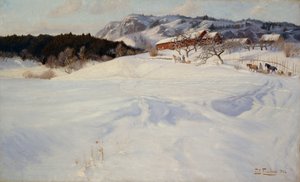 Snow Scene with Sledge, Fleksum