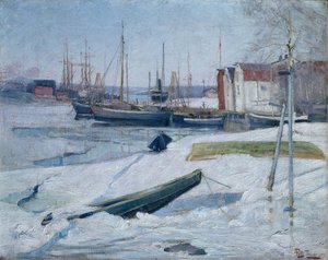 Winter in the harbour, Oslo fjord