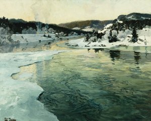 Winter on the Mesna River Near Lillehammer, c. 1905-06