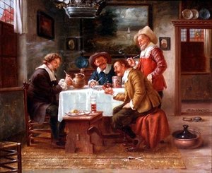 A Convivial Party by Fritz Wagner