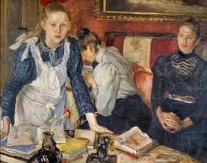 The lesson by Fritz von Uhde