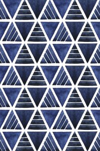Indigo Triangle Pattern by Fun Qui