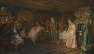The Kiss Ceremony. Boyar Morozov, his Wife Yelena and Prince Serebrenni