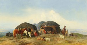 Resting cattle herders in the Northern Caucasus by Fyodor Ilyich Baykov
