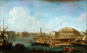 Stock Exchange and Admiralty as seen from the Peter and Paul Fortress, St Petersburg, 1810 by Fyodor Yakovlevich Alexeev