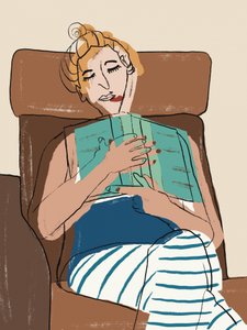 Cozy Reading Woman by GIovanna Gil Alves