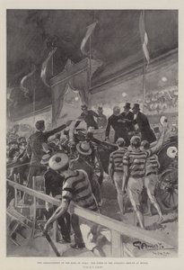 The Assassination of the King of Italy, the Scene in the Athletic Ground at Monza by G.S. Amato