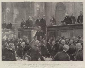 The Death of Queen Victoria, Count von Bulow, Imperial Chancellor announcing the News in the German Reichstag by G.S. Amato