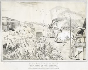Explosion of the Louisiana by G. (after) Tolti