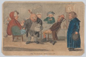 The Flying Breakfast, or Contents of a Night Coach, March 9, 1792 by G L S