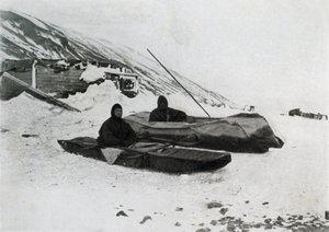 The Two Kayaks Ashore, c1911, 1913 by G. Murray Levick