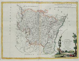 Governances of Lorraine, Barr and Alsace, engraving by G. Zuliani from 