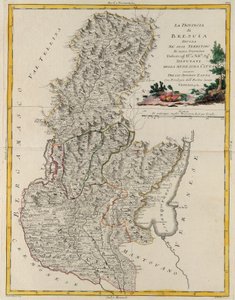 Land Area of the State of the Veneto: Brescia, Engraving by G. Zuliani from the Newest Atlas by G. Zuliani