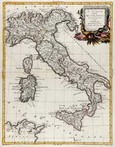 Political Map of Italy, Engraving by G. Zuliani by G. Zuliani