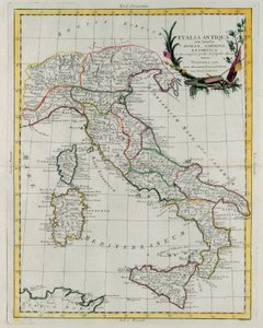 Political Map of Italy, Engraving by G. Zuliani from Volume IV of the "Newest Atlas" by G. Zuliani