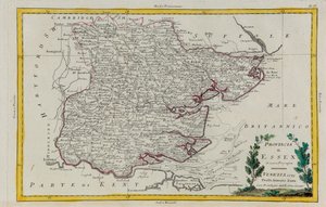 Province of Essex, Engraving by G. Zuliani from the Newest Atlas by G. Zuliani