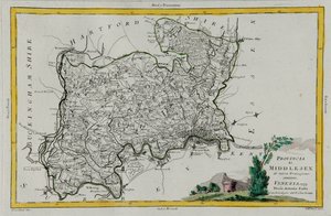 Province of Middlesex, Engraving by G. Zuliani from Tome I of the "Newest Atlas" by G. Zuliani