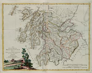 Southern Scotland divided into its counties, engraving by G. Zuliani from 