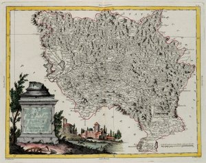 Territory of Florence, engraving by G. Zuliani from 