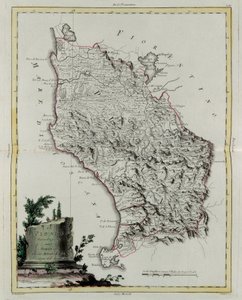 Territory of Pisa, Engraving by G. Zuliani from the Newest Atlas by G. Zuliani