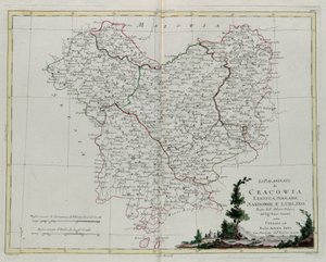 The Palatinates of Krakov, Lekzyca, Sieradz, Sandomir and Lublin, Engraving by G. Zuliani from Tome III of the "Newest Atlas" by G. Zuliani