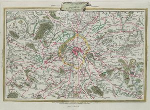 Outline of Paris, Governances of France and Orleans by G. Zuliani