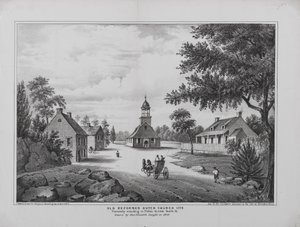 Old Reformed Dutch Church in 1776, Drawn by Miss Elizabeth Sleight in 1808, Printed for H. McCloskey