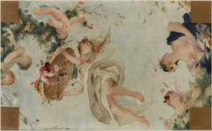 Sketch for the Salle des Fêtes at the Hôtel de Ville de Paris: The Flowers by Gabriel Joseph Marie Augustin Ferrier