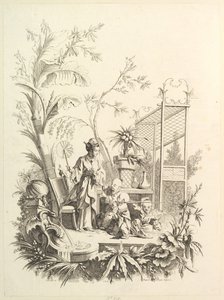 Chinoiserie with Figures in a Landscape by Gabriel Huquier