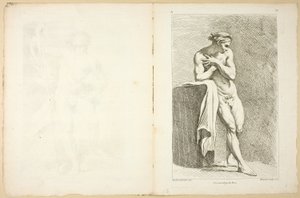 Figure (recto and verso), from Premier livre de figures d’Academies gravées en Partie par les Professeurs de l’ Académie Royale by Gabriel Huquier