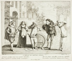 Plate from Book of Comic Scenes by Gabriel Huquier