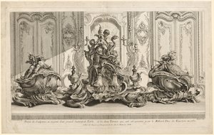 Works of Juste-Aurèle Meissonier: Silver Sculptural Project for a Large Centerpiece by Gabriel Huquier