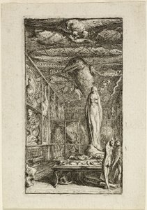 Frontispiece for Almanach Historico-Physique by Gabriel Jacques de Saint Aubin