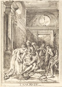 The Death of Tancred by Gabriel Jacques de Saint Aubin