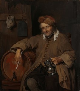 The Old Drinker. Around 1661-63 by Gabriel Metsu