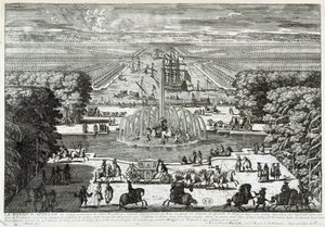 The Apollo basin in the gardens of the castle of Versailles - by Perelle, late 17th century by Gabriel Perelle