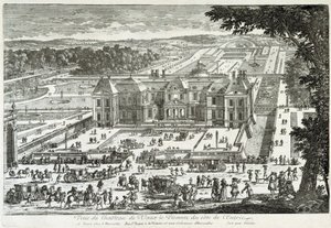 View of the Castle of Vaux Le Visomte (Vaux-Le-Vicomte) from the Entrance Side - by Perelle, Late 17th Century