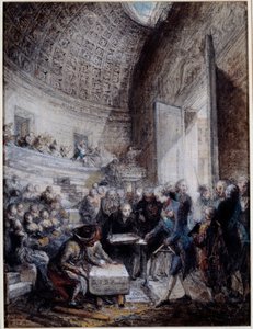 Inauguration of the Amphitheatre of the Royal School of Surgery by King Louis XVI by Gabriel de Saint-Aubin