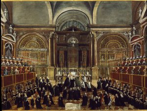 Ceremony of Taking a Dress of a Nun in the Church of San Lorenzo in Venice (Detail)