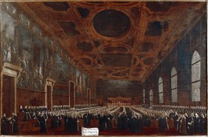 First Audience of the Doge of Venice before the Grand Council by Gabriele Bella