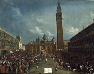 Procession of the doge and distribution of money to citizens, in St. Mark