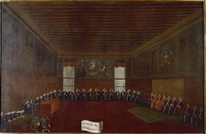 View of the Room of the Criminal Quarantine, Supreme Court or Council of the Forty by Gabriele Bella