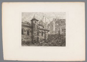 View of Saint-Julien-le-Pauvre (French etchings from 1874)