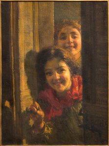 Girls at the door
