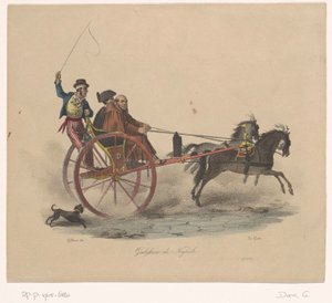 Three Men in a Carriage by Gaetano Dura