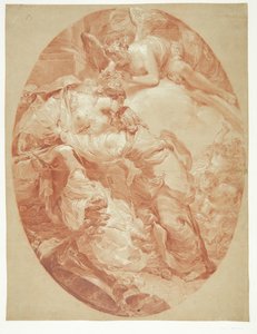 The Death of Dido - Oval Composition by Gaetano Gandolfi