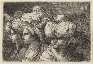 Six Heads, a Turk in Front by Gaetano Gandolfi