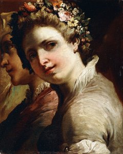 Studies of Heads of a Young Man and Girl