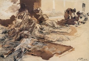 Study of plague by Gaetano Previati